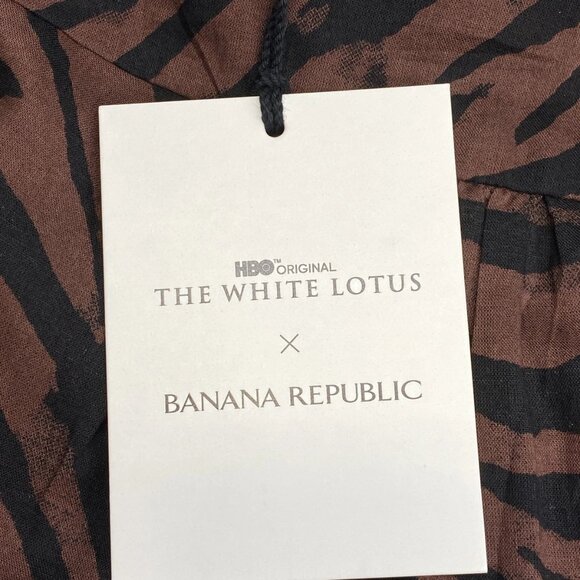 Banana Republic Women’s Wrap Maxi Dress – The White Lotus Zebra Print – Brown SP - Picture 4 of 11